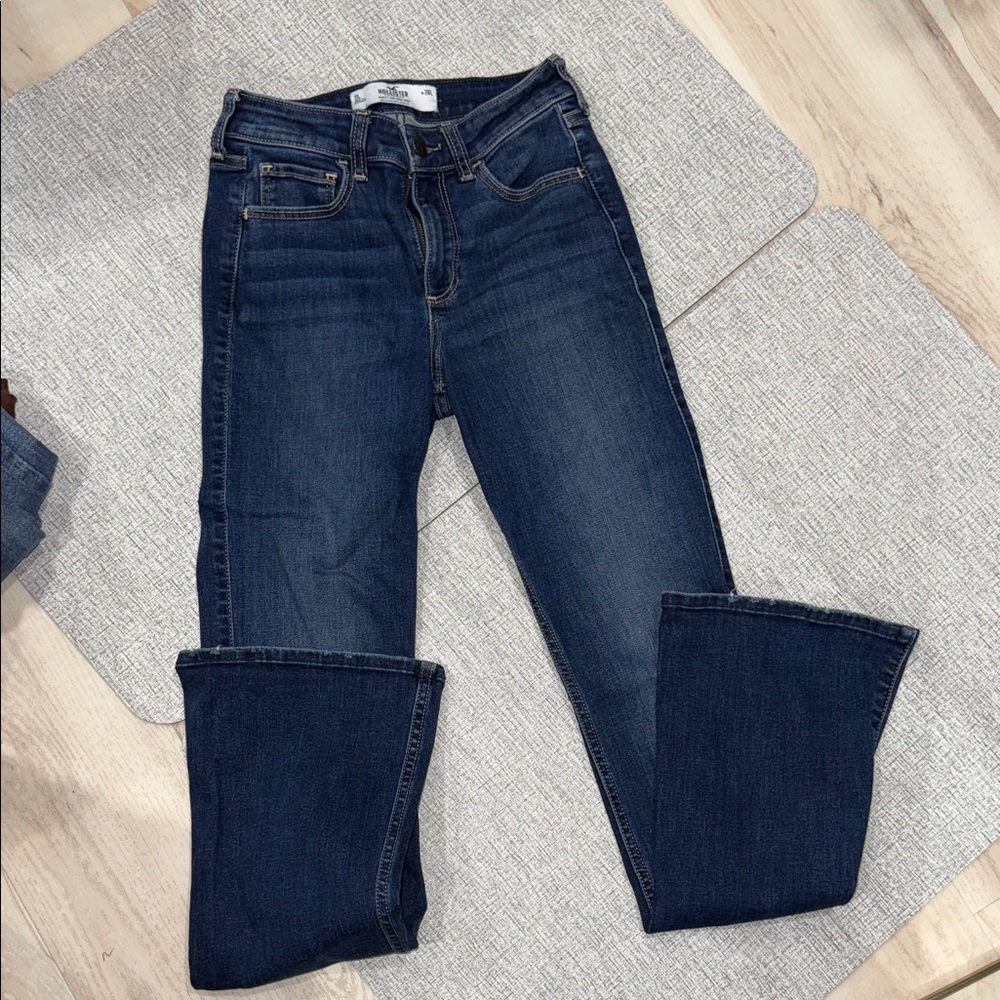 Hollister Blue Flare Wide Leg Jeans